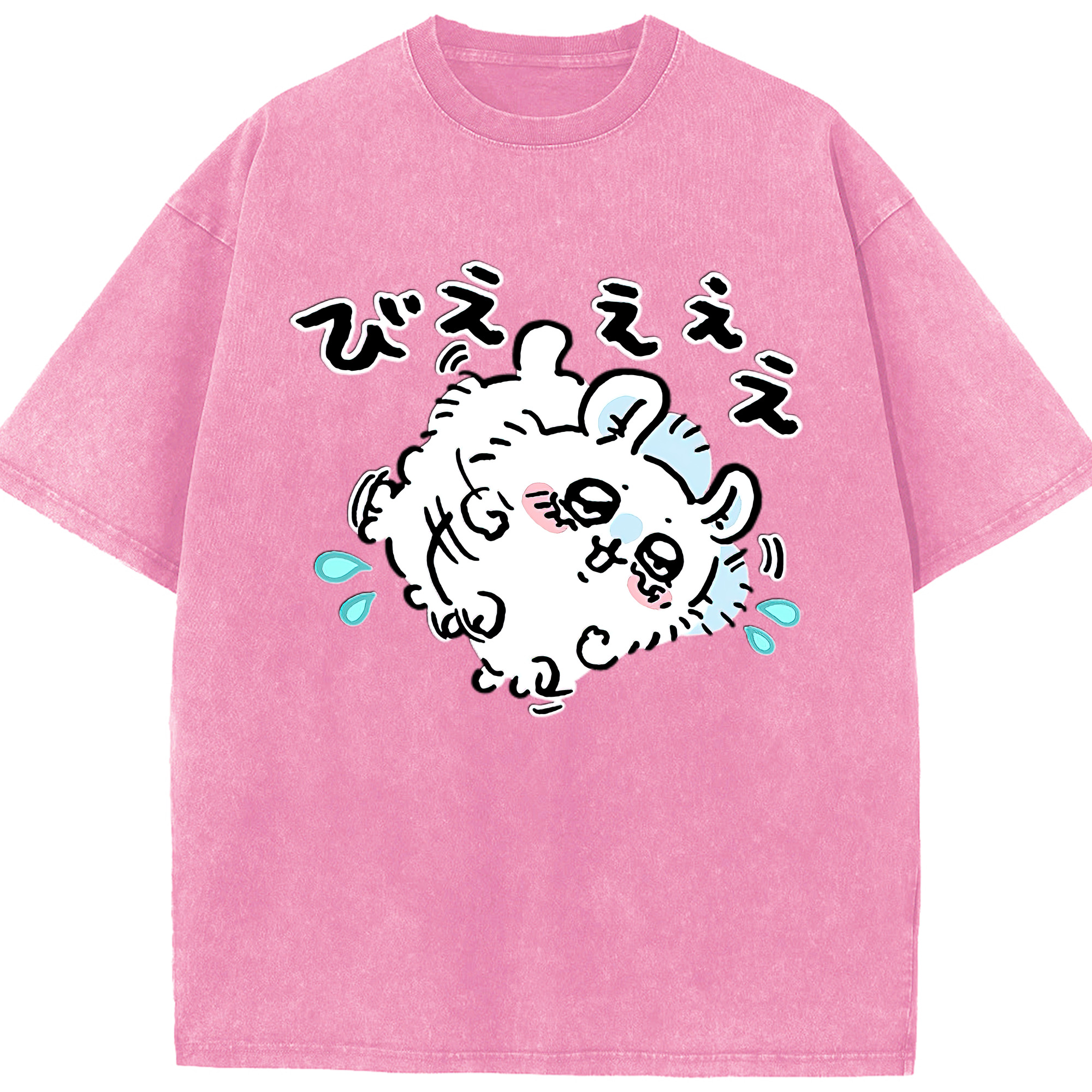 （画像用） ちいかわ モモンガ Chii-kawa Momonga 綿100% ヴィンテージ風 半袖Tシャツ（フロントプリント）